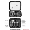 HE-C098 Multi-Functional USB Adapter Charging Cable Kit With Makeup Mirror & Phone Holder(Black)