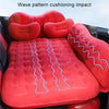 Universal Car Travel Inflatable Mattress Air Bed Camping Back Seat Couch with Head Protector + Wide Side Baffle (Baby Blue)