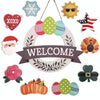 Easter Hanging Door Decoration Indoor Wooden Egg Hanging Sign, Style: Multi-festival