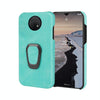 For Nokia G10 Ring Holder PU Phone Case(Mint Green)