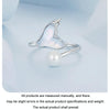 S925 Sterling Silver Ocean Style Fantasy Fishtail Open Adjustable Ring(BSR544-E)