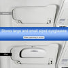 MCPP Car Multifunctional Glasses Case Car Visor Card Storage Sunglasses Holder(Black)