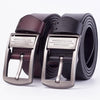 120cm Men Leather Pin Buckle Belt Retro Lacquered CowhideWaist Band(ZK-032 Black)