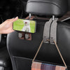Car Seat Mack Multifunctional Metal Hook Mobile Phone Holder, Style: No Mark(Brown)