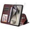 For Samsung Galaxy S25 Ultra 5G ENKAY Card Wallet Calf Texture Leather Phone Case with Screen Film(Brown)