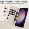 For Samsung Galaxy S10+ Crossbody Rhombic Sucker Leather Phone Case(White)
