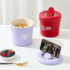 Multifunctional Electric Cooker One-piece Home Small Electric Cooker(UK Plug Rose Red)