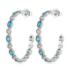 BSE754 Sterling Silver S925 Devil Eye Sparkling Zirconia Earrings