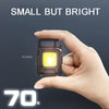 Double Sided COB Flashlight Mini Keychain Light Camping Light With Stand