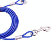 5m Double Dog Lead - Steel Wire Rope - Random Colour
