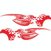 2 PCS/Set D-489 Fire-breathing Dragon Pattern Car Modified Decorative Sticker(Red)