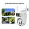 2MP Dual Lens WiFi Security Camera Outdoor PTZ CCTV - UK Plug