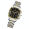 FNGEEN 4006 Ladies Quartz Watch Fashion Luminous Date Display Watch(Gold Black Surface)