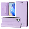 For Samsung Galaxy A06 4G RC01 Dual-Folded Magnetic Suction RFID Leather Phone Case(Light Purple)