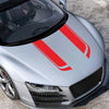 D-711 Stripe Pattern Car Modified Hood Decorative Sticker(Red)