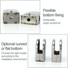 9-14mm Flat Bottom Matte Polished  201 Stainless Steel Fixed Clip Railing Glass Wood Layer Board Clamp Bracket