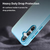 For Samsung Galaxy A35 5G Frosted Translucent TPU Hybrid PC Full Coverage Phone Case(Blue)