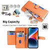 For Samsung Galaxy S25+ 5G Sheep Texture Cross-body Zipper Wallet Leather Phone Case(Orange)