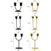 Small U Gold U-shaped Iron Candle Holder Home Dinner Romantic Candle Holder Ornament