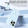For iPhone 13 Pro Max Liquid Silicone MagSafe Full Coverage Phone Case with Lens Film(White)