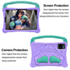 For Samsung Galaxy Tab S9 FE Boxing Series Kickstand EVA Shockproof Tablet Case with Shoulder Strap(Purple Mint)