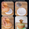 LED Light Aromatherapy Diffuser Home Small Vase Quiet Humidifier Aromatherapy Diffuser 2 In 1(Shallow Wood)