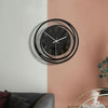 TM009 Home Living Room Decoration Acrylic Wall Clock Transparent Silent Clock(Black)