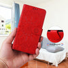 For Samsung Galaxy F06 5G / M06 5G Embossed Sunflower Leather Phone Case(Red)