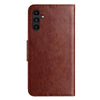 For Samsung Galaxy A36 5G Butterfly Flower Pattern Flip Leather Phone Case(Brown)