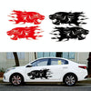 2 PCS/Set D-417 Lion Pattern Car Modified Decorative Sticker(White)