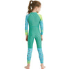 DIVE & SAIL LS-18822 Children Diving Suit Outdoor Sunscreen One-piece Swimsuit, Size: XL(Girl Green)