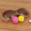 Retro UV400 UV Protection PC Frame AC Lens Sunglasses(Coffee)
