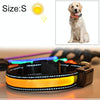 USB & Solar LED Dog Collar, Yellow, Medium/Large (35-40cm)