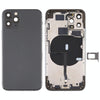 iPhone 11 Pro Max Black Battery Cover w/Side Keys & Wireless Charging