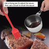 Stainless Steel Sauce Oil Pot + Silicone Oil Brush Set Outdoor BBQ Tools