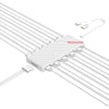 COOLMOON AM10 ARGB+PWM Dual 10 Ports Temperature Control Splitter Case Fan 5V 3Pin HUB(White)