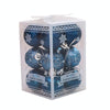 12pcs/pack 4cm Christmas Ball Special Shape + Glitter + Bright Set(Late Night Blue)