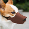 Soft Silicone Dog Muzzle, Small Brown, Anti-Bark Bite, Breathable