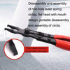 Reinforced Flat Circlip Pliers Flat-mouth Snap Ring Pliers(Red)