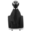 For Volkswagen Passat B6 2005-2011 Car Gear Lever Hand Ball Leather Gear Shift Knob with Chrome Frame, Style:5 Speed