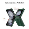 For Samsung Galaxy Z Flip5 Diamond Lattice Hinge Phone Case(Green)