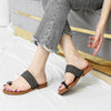 Women Summer Sandals Bohemian Style Buckle Seaside Flats Shoes, Size: 42(Black)
