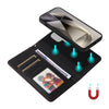 For Samsung Galaxy S25 Ultra 5G BETOPNICE BN-005 2 in 1 Detachable Imitate Genuine Leather Phone Case(Black)