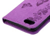 For  iPhone 8 & 7   Pressed Flowers Butterfly Pattern Horizontal Flip Leather Case with Holder & Card Slots & Wallet(Purple)