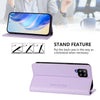 For Samsung Galaxy A42 5G / M42 RC01 Dual-Folded Magnetic Suction RFID Leather Phone Case(Light Purple)