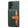 For Samsung Galaxy S25 Ultra 5G Calfskin Card Slot TPU Hybrid PU Phone Case(Green)