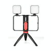 YELANGU PC203 YLG1801C Vlogging Live Broadcast LED Selfie Light Smartphone Video Rig Handle Stabilizer Plastic Bracket Tripod Kits