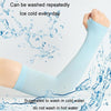 Cooling Arm Sleeve Sun UV Protection Straight Sleeve Cover Summer Outdoor Sports Cycling Travel Supplies, Size: 34g(Blue)