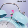 Student Cute Style Bell Alarm Clock Bedside Mute Clock With Light Specification Y35 4 Inch (Beige)