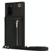 For Samsung Galaxy S20 Cross-body Zipper Square TPU+PU Back Cover Case with Holder & Card Slots & Wallet & Strap(Black)